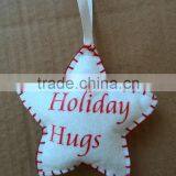 Felt Small Christmas Gift, Tree Decoration, White thumbnail-1