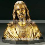 Gold Plated Praying Jesus Figures Bronze Jesus Bust Statue thumbnail-1