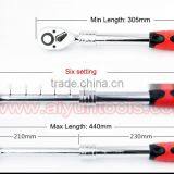 1/2" 3/8" 1/4" Telescopic Handle Ratchet Wrench(Socket Set) Quick Release Wrench 72t Cr-v thumbnail-6