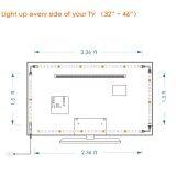 TV Bias Lighting USB Powered LED Light Strip for 65 70 Inches TV Back Decor 20 Color Options Dimmable Remote thumbnail-5