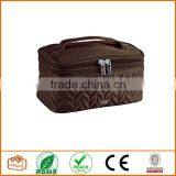 Two Step Cosmetic Case Brown thumbnail-1