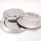 Wholesale Flat Bottom Elegant Seafood Tray/stainless Steel Salad Plate Set thumbnail-1