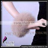 CX-A-11A Wholesale In-stock New Luxury Coat Genuine Fox Fur Cuffs Leather Bracelet thumbnail-1
