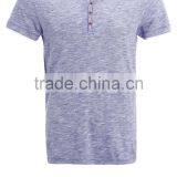 MGOO Top Selling Men's Half Sleeve T Shirt Button Down Plain Slim Fit T Shirt thumbnail-5