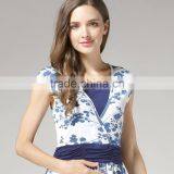 Maternity Evening Dress Loose and Comfortable Nursing Clothing Floral Pregnant Mothers Skirts thumbnail-1
