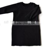 Wholesale Children's Boutique Handmade Clothing Baby Girl Long Sleeve Soild Color Dress Girls Party Dresses thumbnail-4