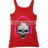 China Custom Printing 100 Cotton Stringer Tank Top Women thumbnail-4