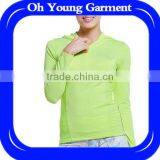 New Design High Quality Elastic Women Long Sleeve Blank Sports Tshirt thumbnail-1