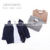S33461W Boy Sweaters Pure Color 100% Cotton Knitted Pullover Sweaters thumbnail-1