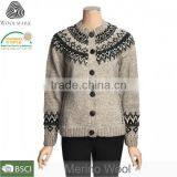 Women's Cardigan Sweater Long Sleeve, Customized Old Ladies Cardigans