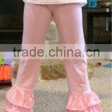 Fashion Pencil Pants for Girls Children Wrinkled Pink Pencil Pants Spring Fall Child Ruffle Elastic Force Pencil Trouser on Sale thumbnail-1