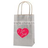 USA Made Metals Kraft Shopping Bag - Made of Natural Kraft Paper, Dimensions Are 5.25" x 3.25" x 8.5 and Comes With Your Logo. thumbnail-1