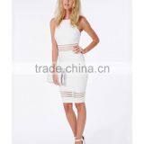 Stripe Mesh Detail Fashion Dress Wholesale China Women Dresses thumbnail-4