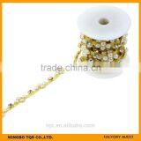New Cup Chain Crystal Rhinestone &Pearl Chain Trimming for Garment thumbnail-1