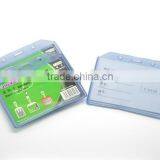 Blue Horizontal Plastic Business Working Card ID Card Badge Holder for Office Use thumbnail-2