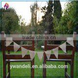 BRIDAL DIY Banner, Rustic Jute Pennant Wedding Banner, Jute WEDDING FLAG thumbnail-1