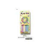 Birthday Candles, 24 Candles+12 Holder in Blister Card, Asst. Color thumbnail-1