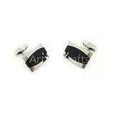 Highly Polished Circular Arc Stainless Steel Cufflinks Classic for Men thumbnail-1