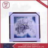 Hand painted white orchid painting china modern shu embroidery painting