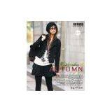 S026# Girl Long Sleeve Short Corduroy Coat