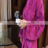 Trendy Design High Quality 100% Cotton Velour Bathrobe thumbnail-5