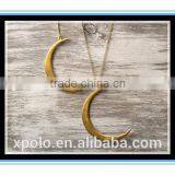 2016 New Design Gold Crescent Moon Earrings Gold Plated Sterling Silver Statement Earrings Fall Moon Jewelry thumbnail-4