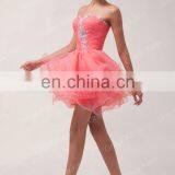 Grace Karin Strapless Watermelon Red Beaded Cocktail Dresses Short CL6077-1 thumbnail-3