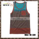 Custom Pocket Tank Top Men Contrast Color Tank Tops for Men thumbnail-2