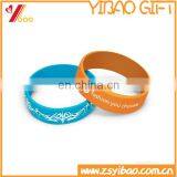 Custom Promotional Silicone Bracelet With Logo Silver Print With Metal Part Can Laser Logo on it thumbnail-1