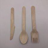 3 Pieces Wooden Cutlery,Contains Fork,Spoon and Knife,Made of Birch thumbnail-2