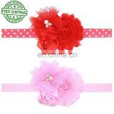 Infant Head Accessories Baby Pink And Red Laces Hair Band Newborn Headband Valentine's Day