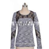 Poly/Nylon/Spandex Two Tone Jersey Ladies Yoga Shirts thumbnail-3