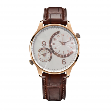 Stainless Steel Case Fashion Gift Watches Genuine Leather Dual Time Quartz Man Watch thumbnail-5