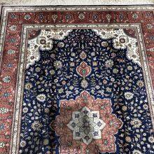 Yamei Lagend Blue Color Persian Silk Carpet and Rug 4x6ft thumbnail-3