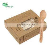 Natural Biodegradable Bulk Birch Wood Spoon / Forks / Knives Disposable Wooden Cutlery Flatware Sets thumbnail-1