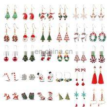 Christmas Drop Dangle Earrings Glitter Christmas Earrings thumbnail-1