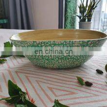 Бамбуковая салатница, миска для попкорна, детская миска, антиквариат для декора, новый подарок для дома thumbnail-4