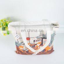 Wholesale Cheap Reusable Shopping Bags Large Plain White Black Blank Cotton Canvas Tote Bag for Low MOQ thumbnail-5