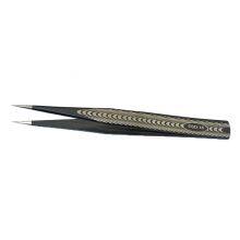Precision Stainless Steel Hard Anti-static Tweezers Bird's Nest Hair Picking Clip Maintenance Tweezers Pointed Straight Head With Texture 16 Tweezers thumbnail-4