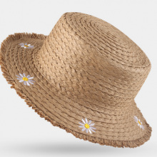 Summer Casual Hat Small Daisy Simple Atmosphere Sun Hat Hand Woven Straw Hat