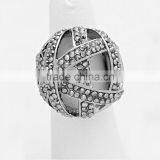 Wholesale Costume Jewelry Crystal Pave Stretch Ring thumbnail-1