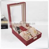 crocodile leather branded watch box for man