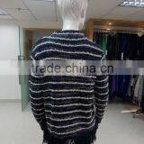 Women Crew Neck Long Sleeve Jacquard Patter on Front and Back 2016 Fall/winter Pullover Sweater thumbnail-2