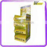 Corrugated Customized Tiered Olive Oil Cardboard Display Stand for Toy Prize New Product Skin Care