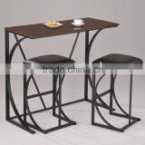 Design WoodBlack Coating Bar Set Stool