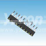Dongguan SGS Certificate 2.0mm Pitch Right Angle Single Row Round Female Header Connector