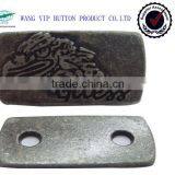 2014 Fashion Custom Brand Metal Alloy Two Part Plate for Bags