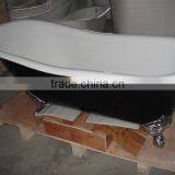 Small Freestanding Roll Top Bath Tub Cast Iron in 1380mm thumbnail-5