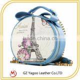 Round Shoulder Bag Color Printing Paris Hand Bags thumbnail-2