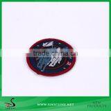 Sinicline Customer Design Round Cutting Brand Woven Patch for Bag and Garment